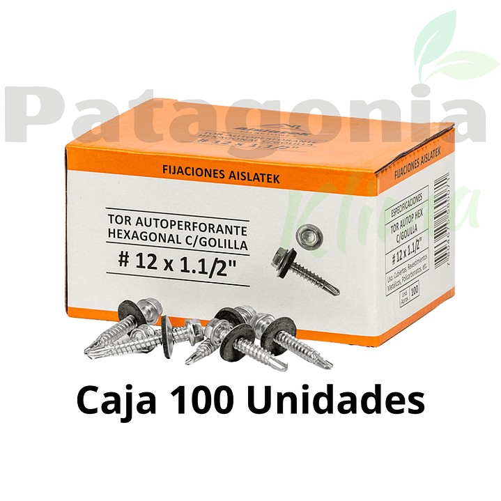 Tornillo Autoperforante Hexagonal c/Golilla 12x1.1/2