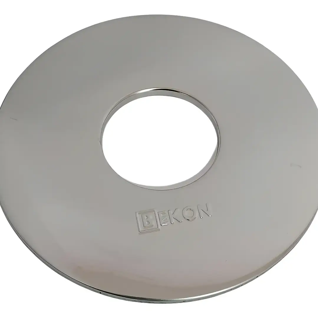 Pack 2 Roseta Redonda Instalacion Pellet 80 x 240 mm inox. 2