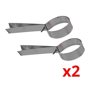 Pack 2 Soporte Cañon Estufa Pellet 80 Mm Ac. Inox.