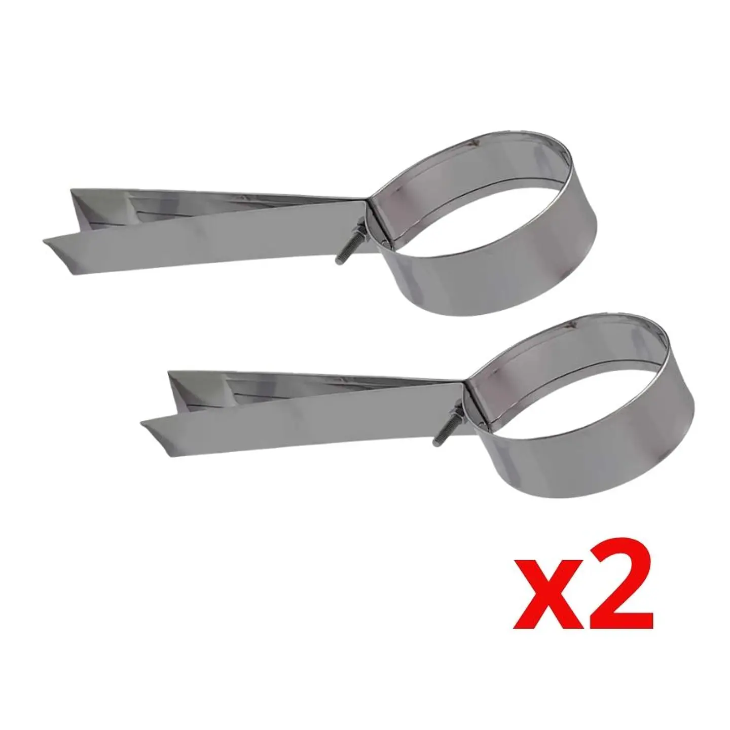 Pack 2 Soporte Cañon Estufa Pellet 80 Mm Ac. Inox. 1