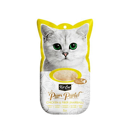 Kit Cat Purr Puree Pollo y Fibra (Hairball)