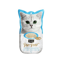 Kit Cat Purr Puree Pollo y Pescado Ahumado