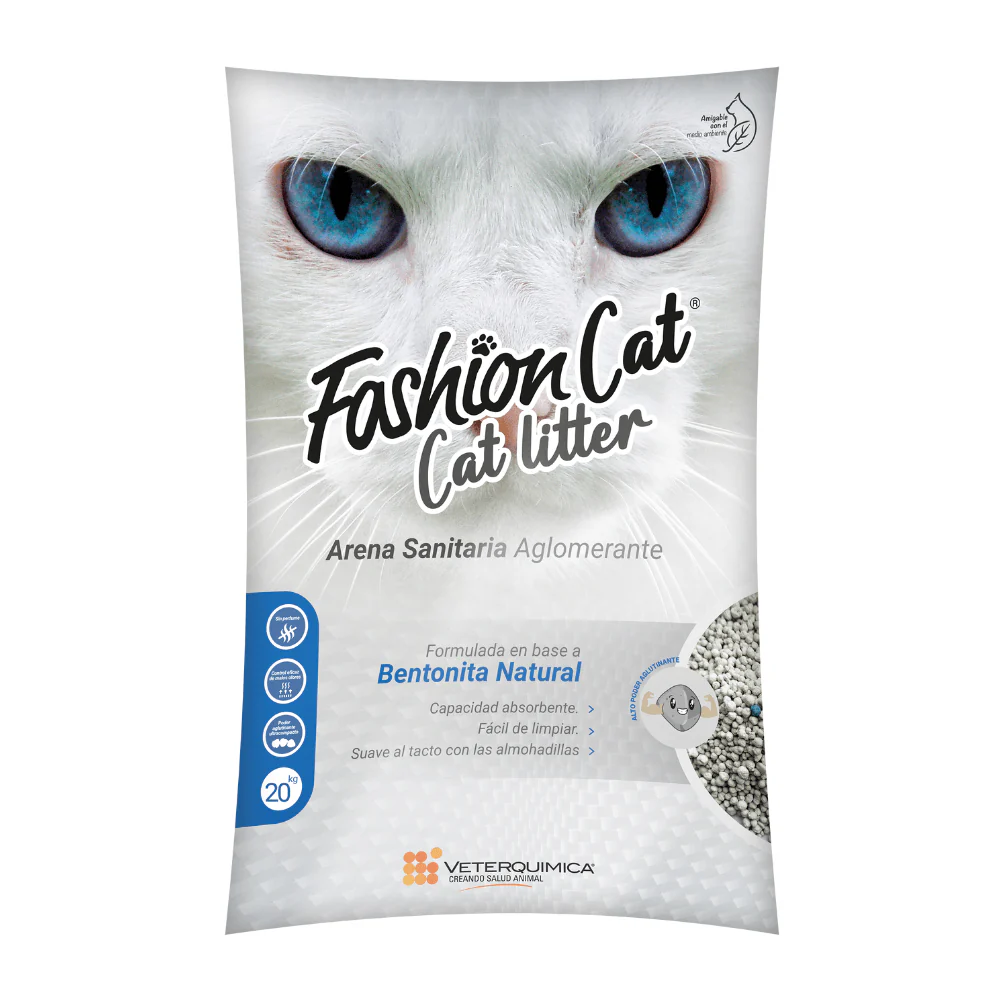Arena Sanitaria Fashion Cat Bentonita Natural 20kg