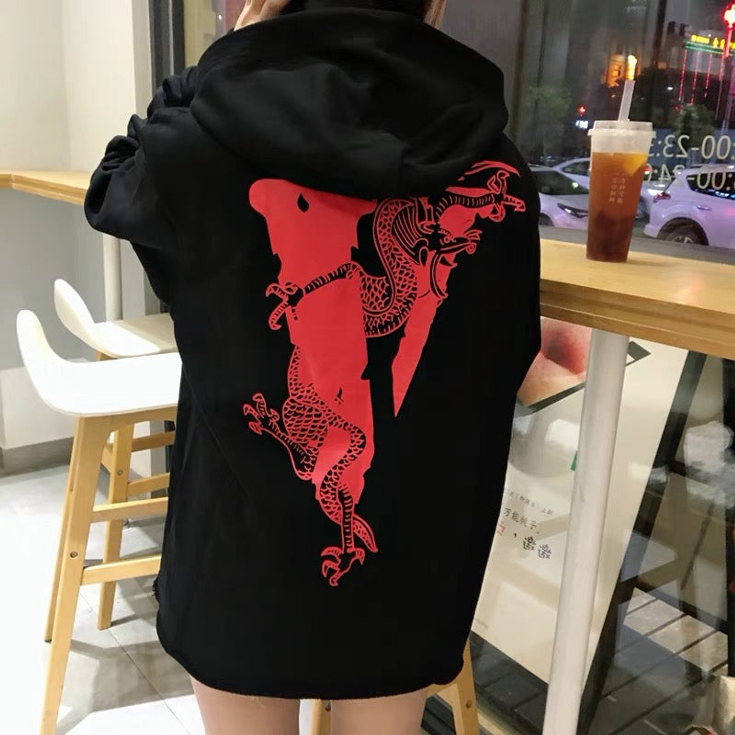 Hoodie Vlone Drake Negro/Rojo 3