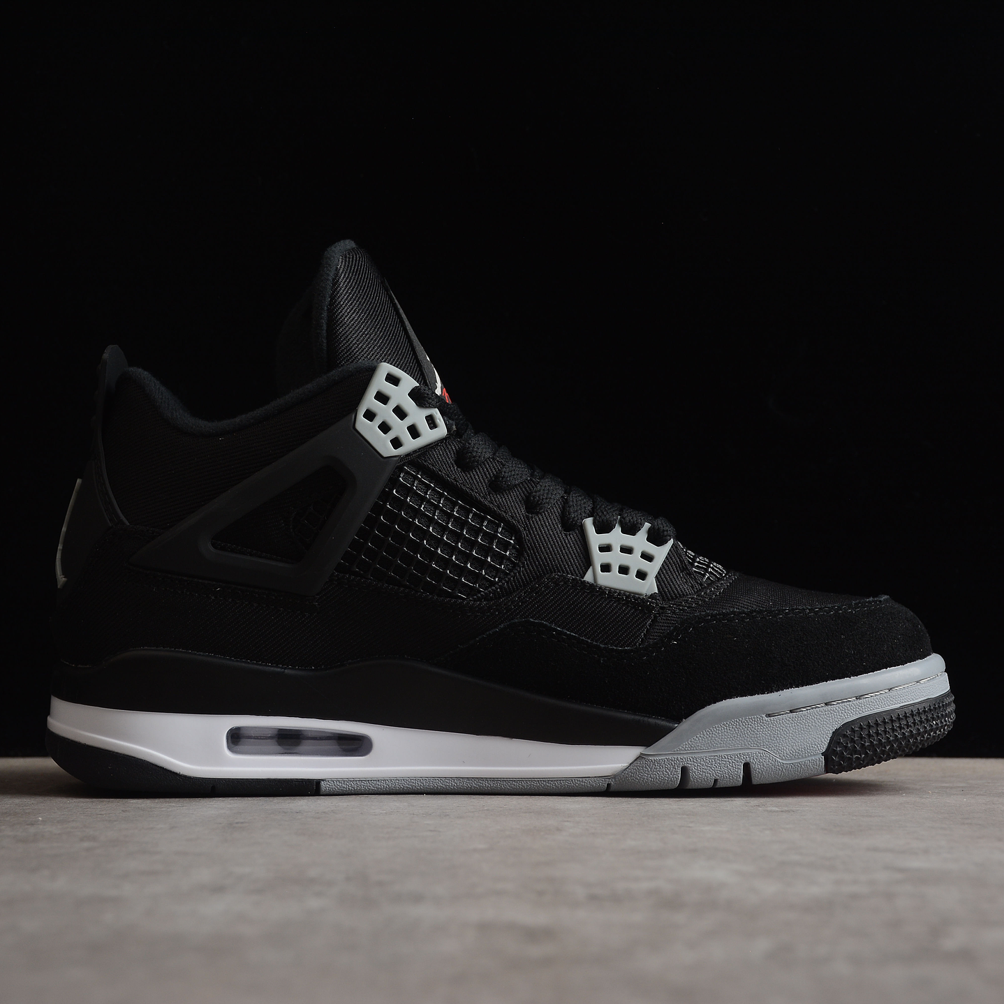 Jordan Retro 4 Black Canvas 2