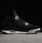 Jordan Retro 4 Black Canvas - Miniatura 2