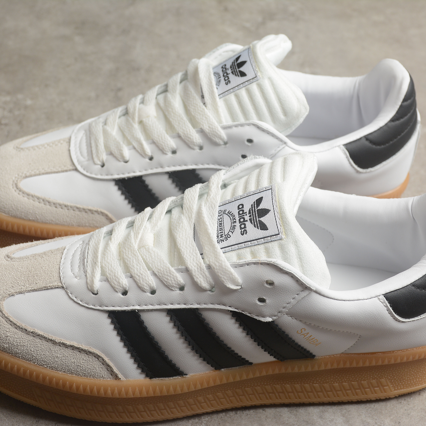 Adidas Samba White & Black Gum 5