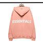 Hoodie Essentials rosado Logo Espalda - Miniatura 1