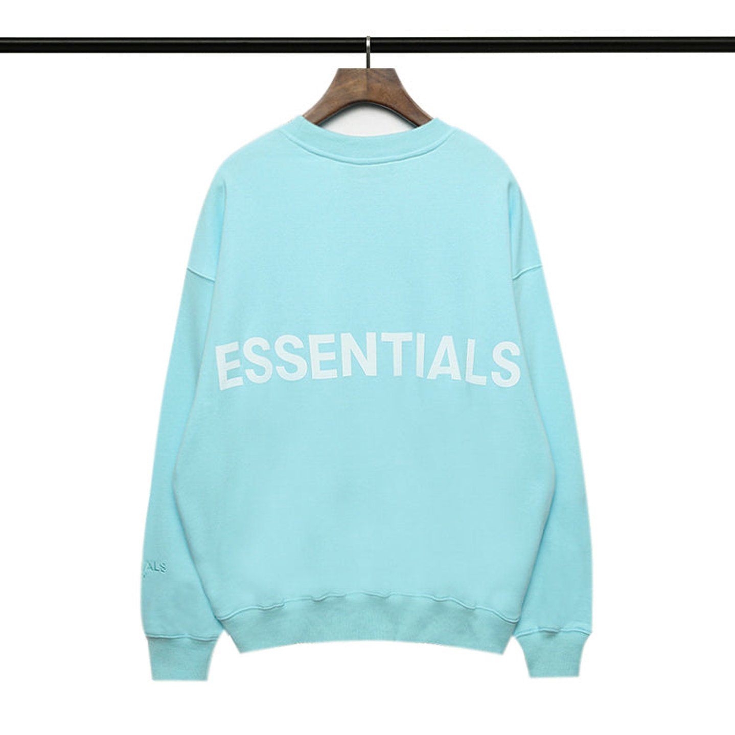 Crewneck Essentials celeste Logo Espalda 1