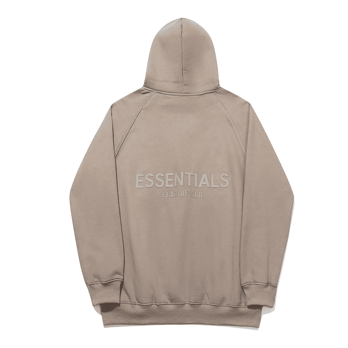 Hoodie Essentials kakhi Big logo espalda 1