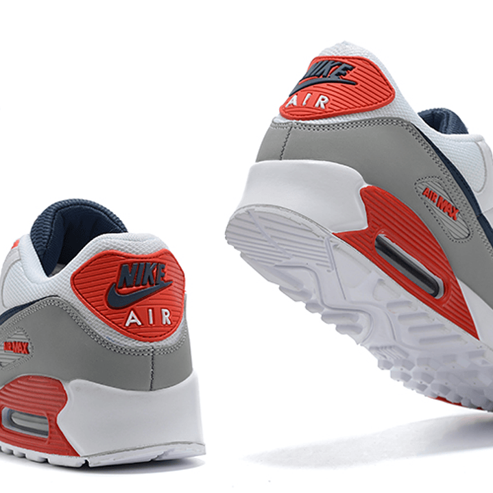 Air Max 90 White/Red/Grey 6