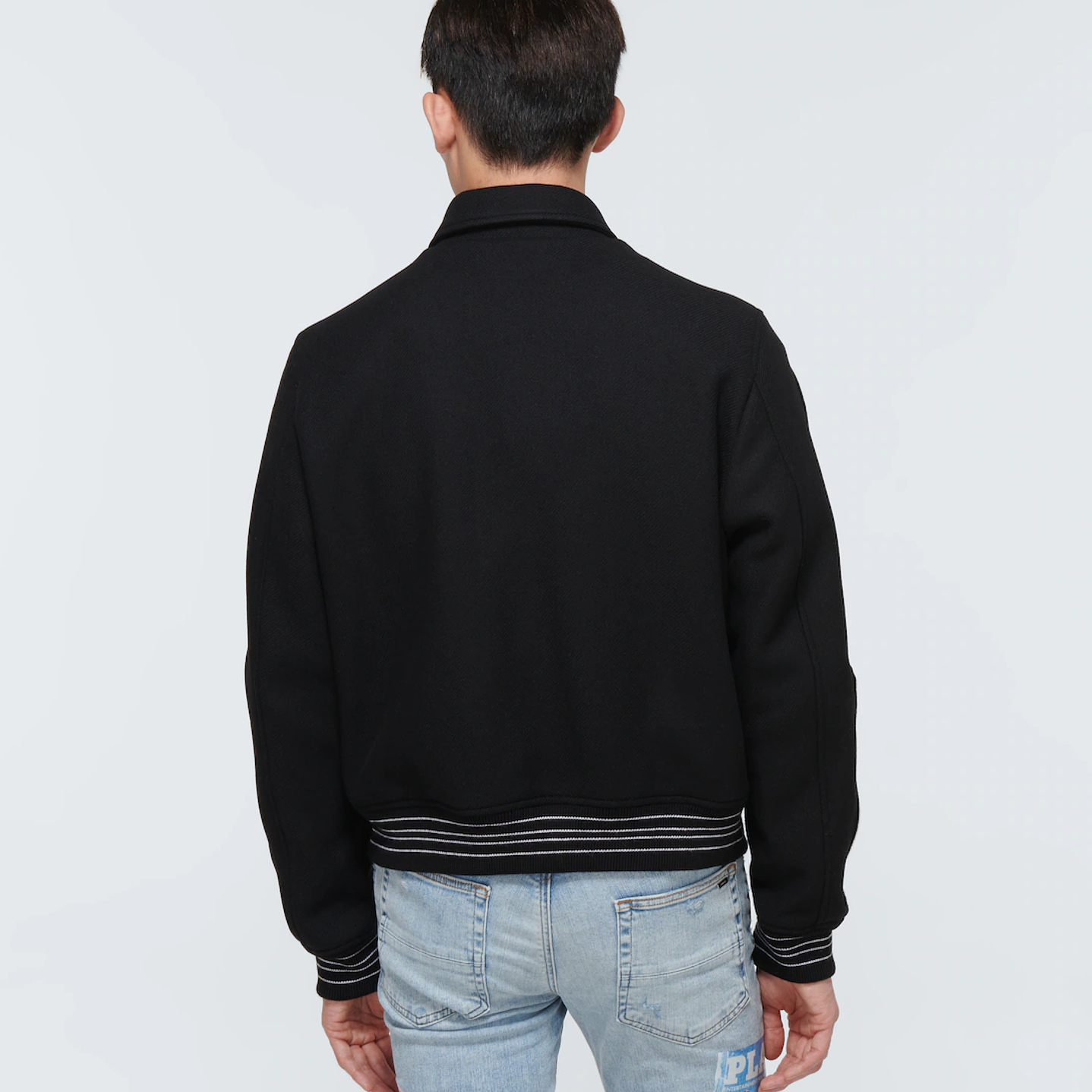 Varsity Jacket Amiri Bones wool-blend negra 3