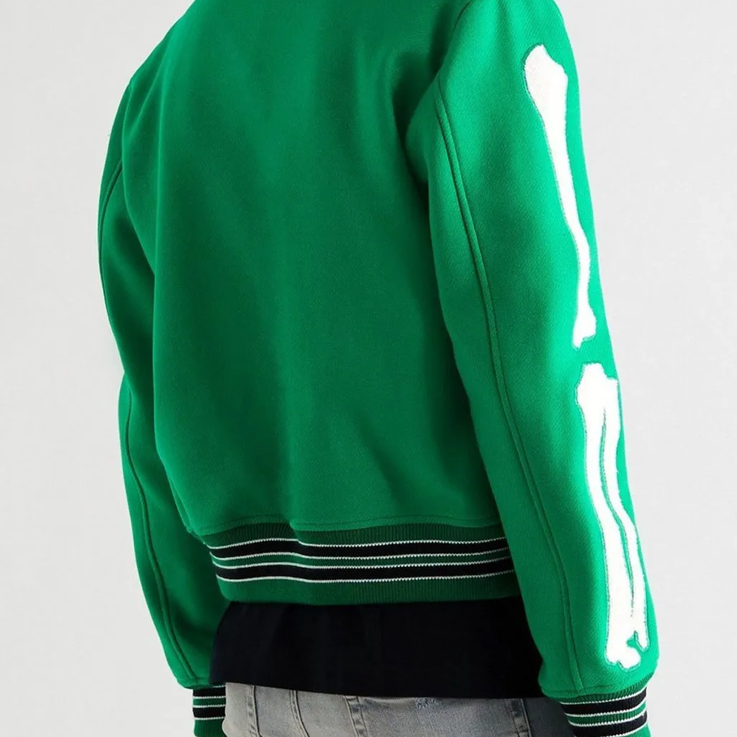 Varsity Jacket Amiri Bones wool-blend verde 3