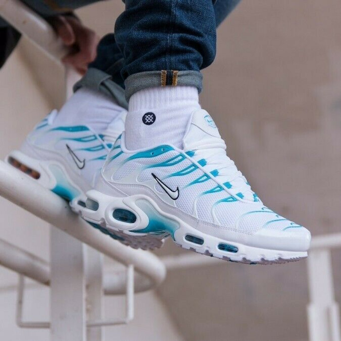 Air Max Plus TN White Blue 6