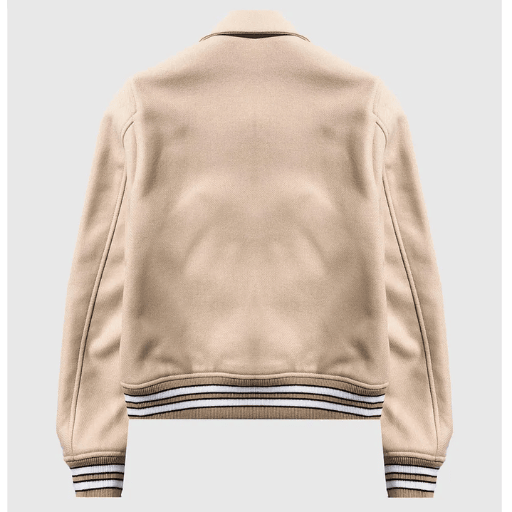 Varsity Jacket Amiri Bones wool-blend crema 5