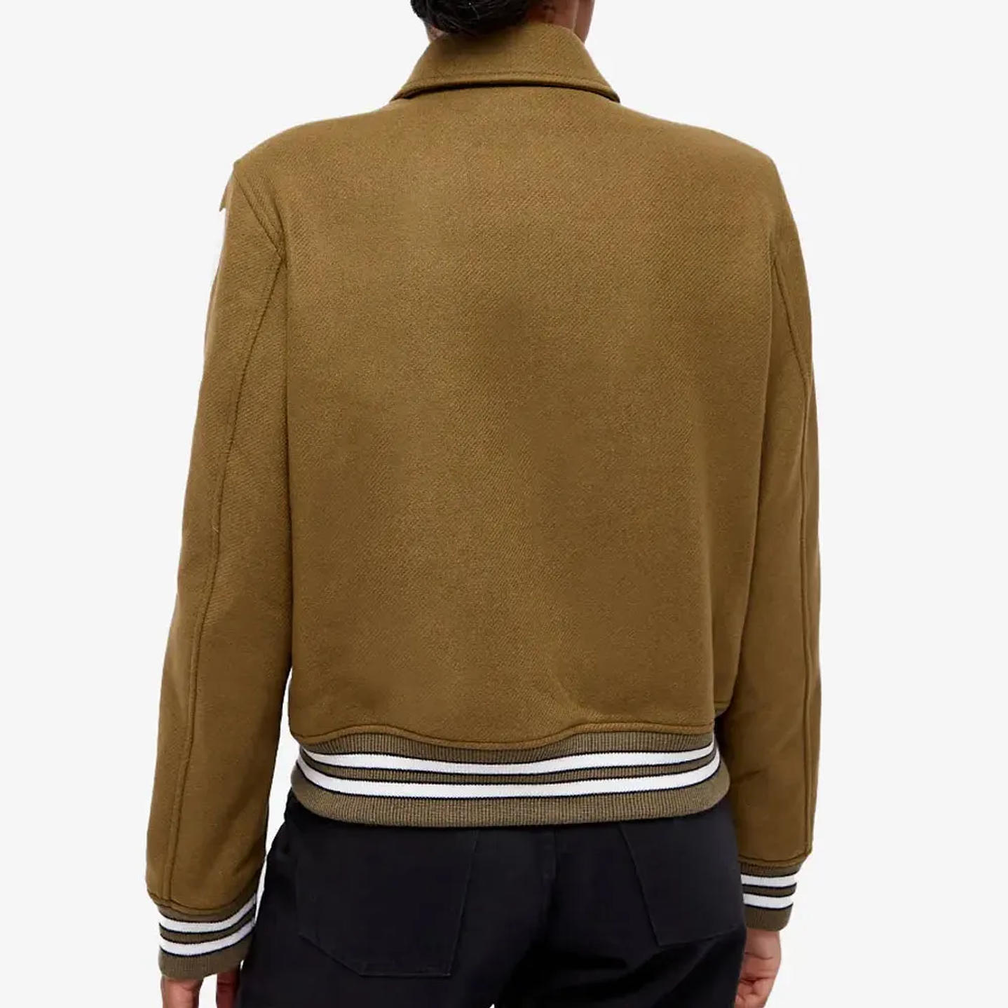 Varsity Jacket Amiri Bones wool-blend café claro 4