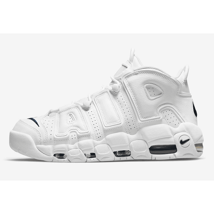 Nike More Uptempo White Navy Swoosh 1