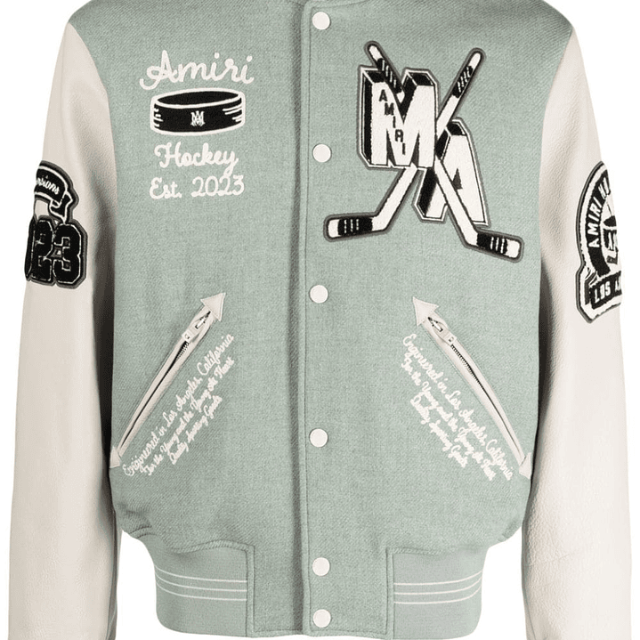 Varsity Jacket Amiri Fighters gris 1