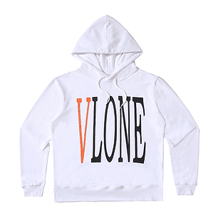 Hoodie Vlone Blanco/Naranja