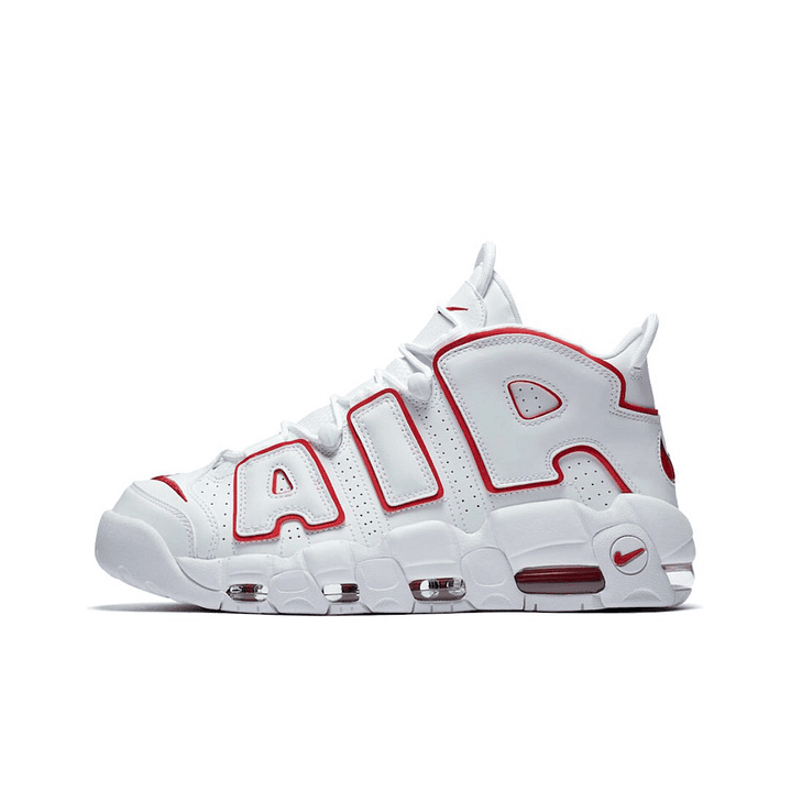 Nike More Uptempo White Varsity Red 1