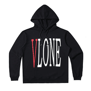 Hoodie Vlone Negro/Rojo