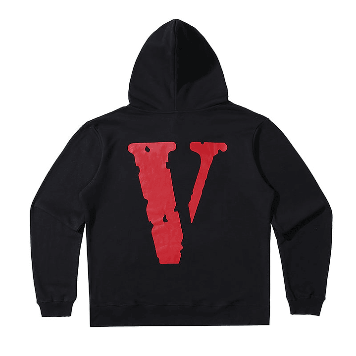 Hoodie Vlone Negro/Rojo 2