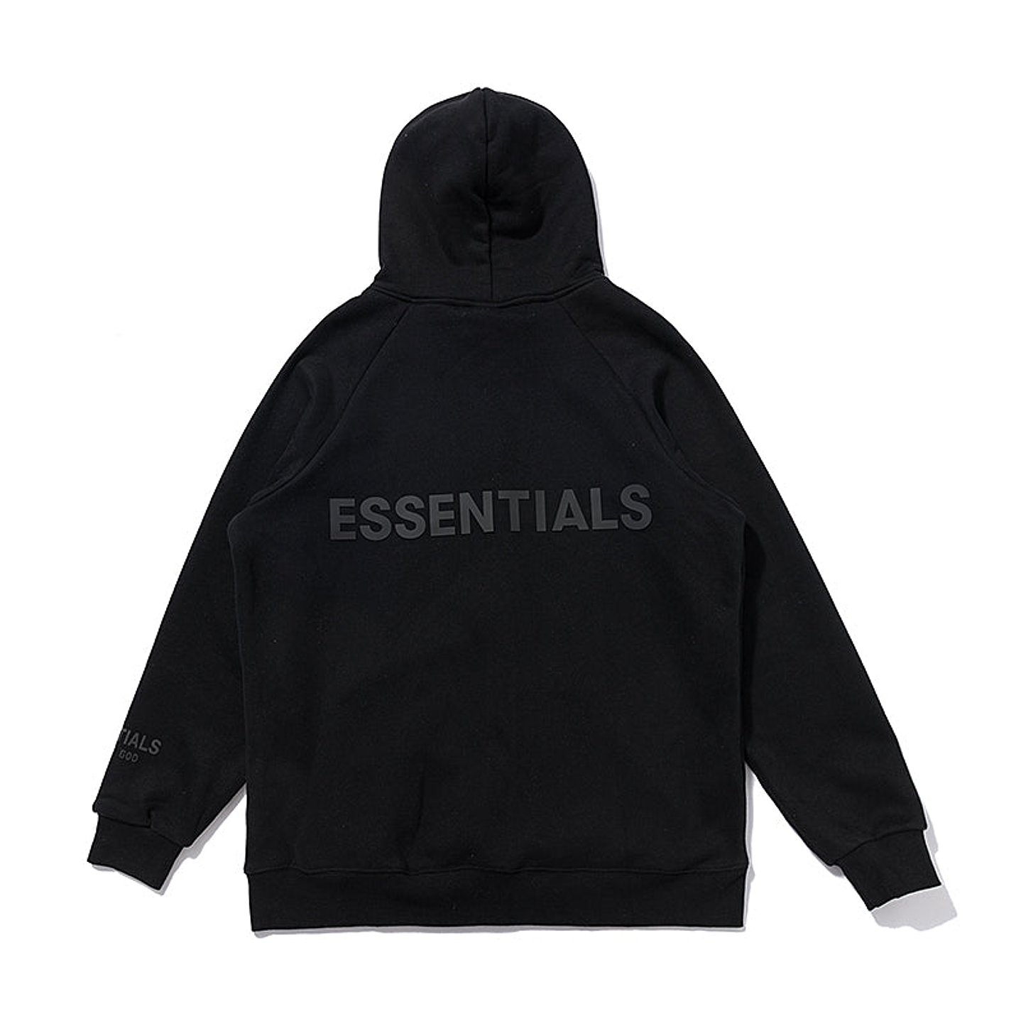 Hoodie zip Essentials negro 2