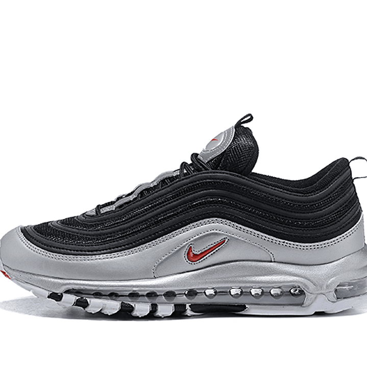 Air Max 97 Silver Black/ Red Swoosh 1