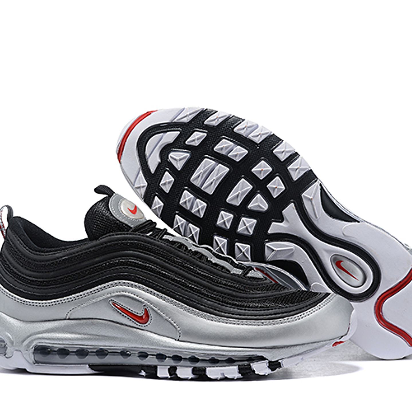 Air Max 97 Silver Black/ Red Swoosh 5