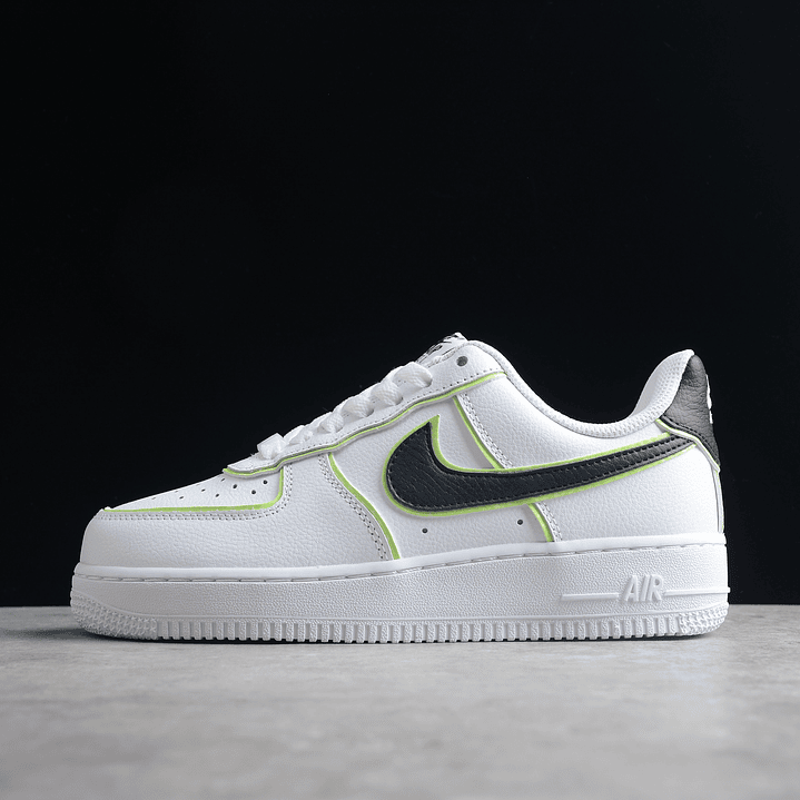 Air Force 1 White/Black/Neon Green 1