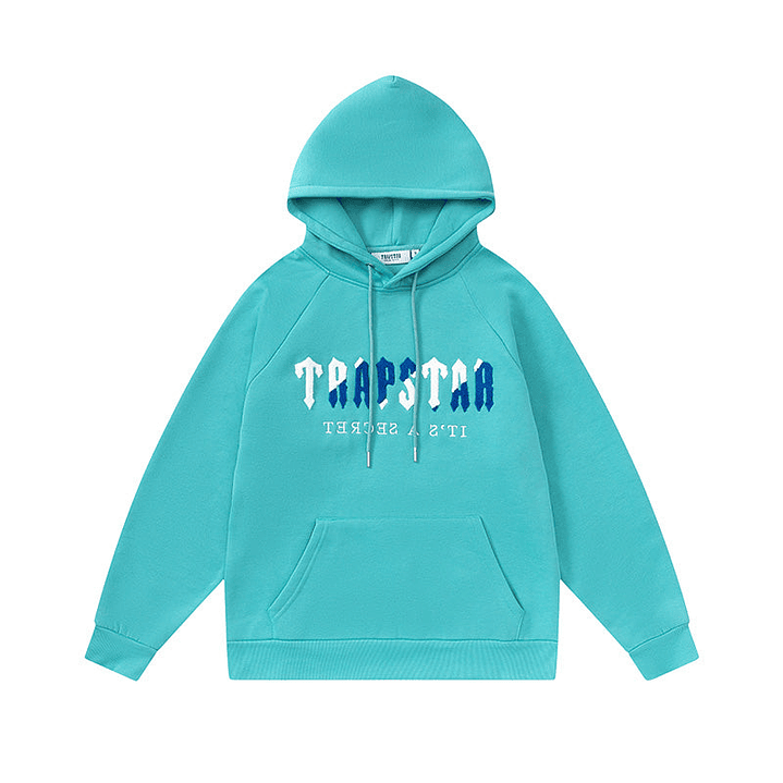 Hoodie Trapstar celeste Logo azul/blanco 1