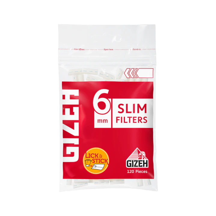 Filtros Gizeh Slim Rojo con pegamento  1