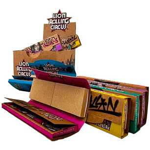 Papelillos Lion Rolling Circus Brown 1 1/4 + Tips 