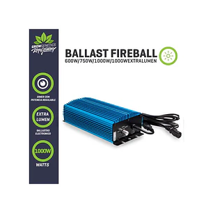 Ballast Electrónico Regulable 1000W Fireball - Grow Genetics 