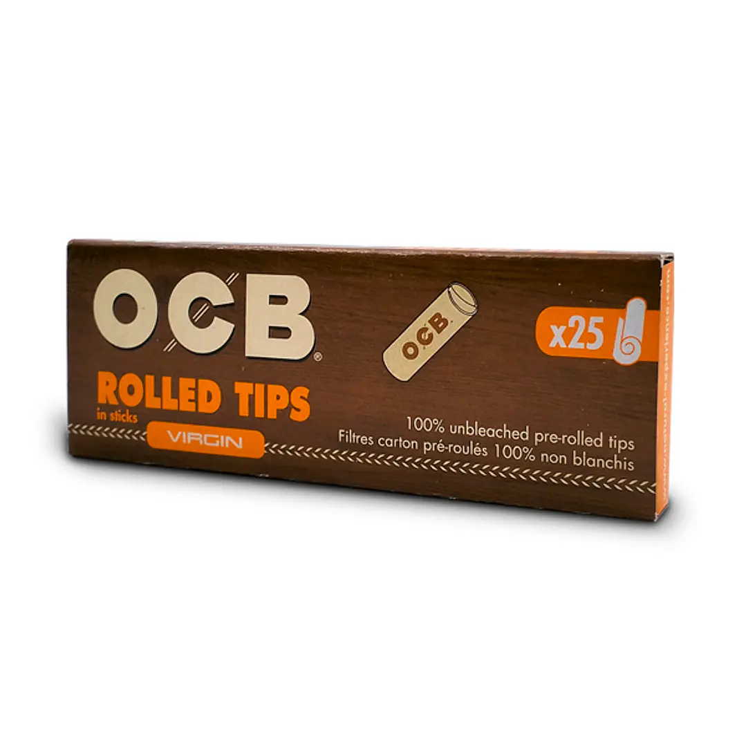 Filtros OCB Pre Rolados 25u Virgin Rolled Tips 1