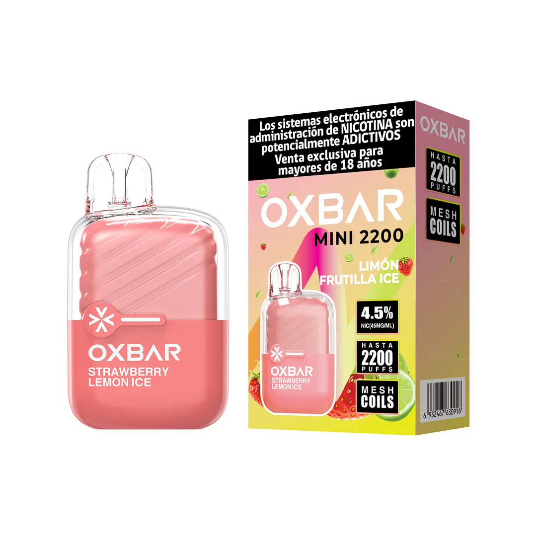 Vaporizador Mini 2200 - Oxbar - Limon Frutilla Ice  1