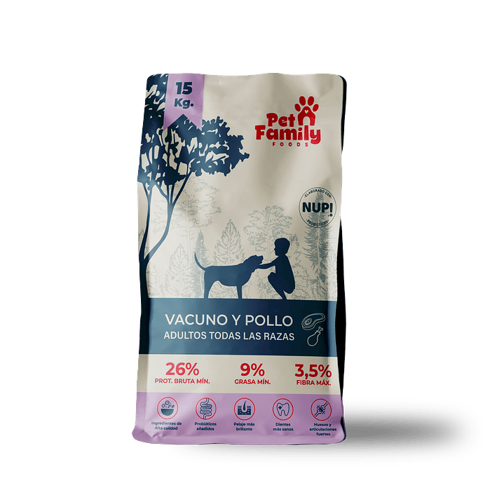 PetFamily Foods Vacuno y Pollo 15 kilos 1