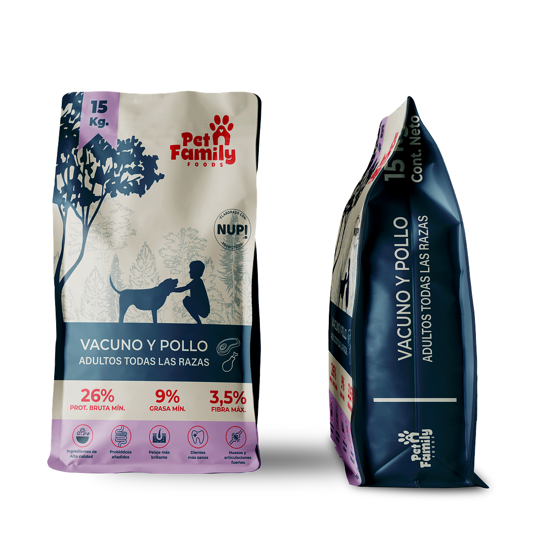 PetFamily Foods Vacuno y Pollo 15 kilos 2