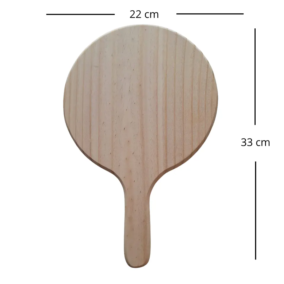 Tabla de Pino Cepillado con Mango – Redonda 2