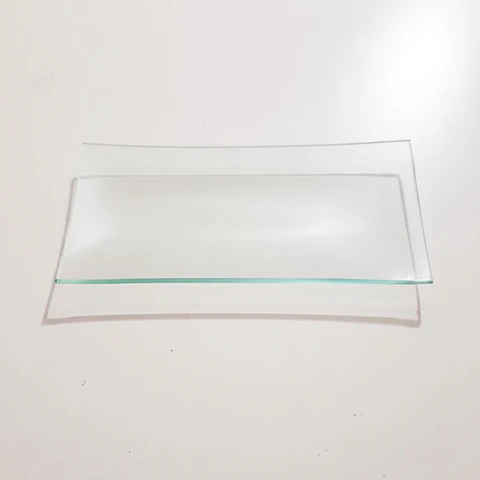 Plato de Vidrio Liso Rectangular – 10 x 20 cm