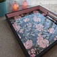 Servilleta Flores Rosas con Negro - A114 - Miniatura 2
