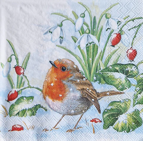 Servilleta Pájaro en la Nieve - C316