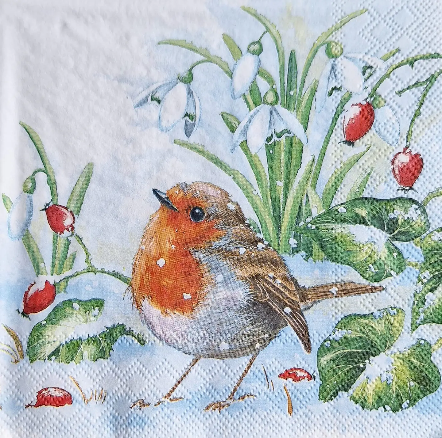 Servilleta Pájaro en la Nieve - C316 1