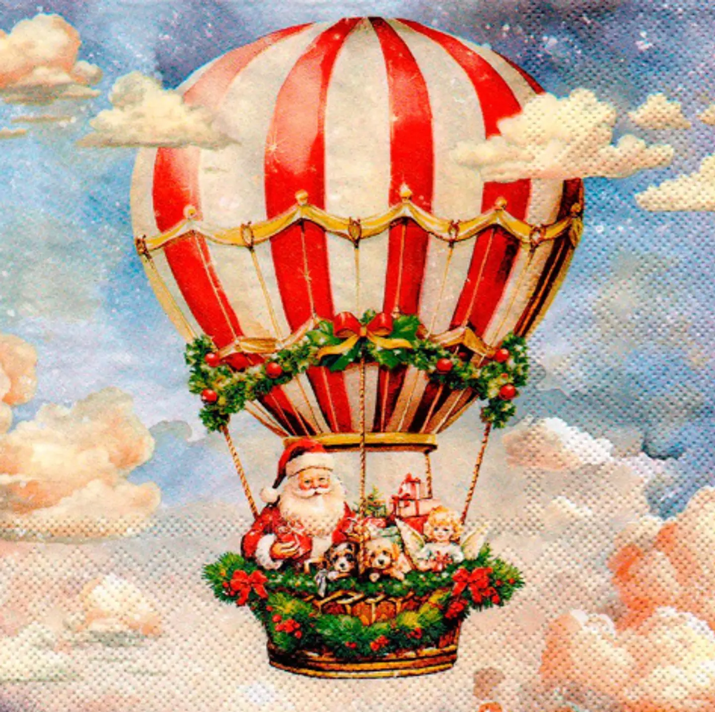 Servilleta Papá Noel en Globo - D402 1