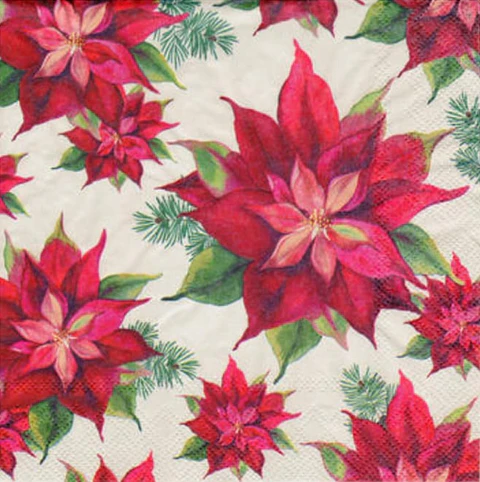 Servilleta Flores de Navidad - D410