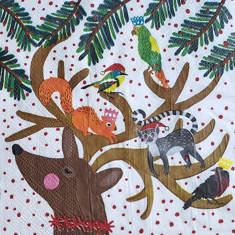 Servilleta Rudolf con Amigos - D413