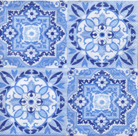 Servilleta Azulejo Azul -E505