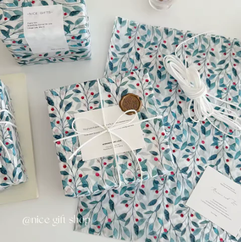 Papel Decorativo para Decoupage – Diseño Acebo Azul