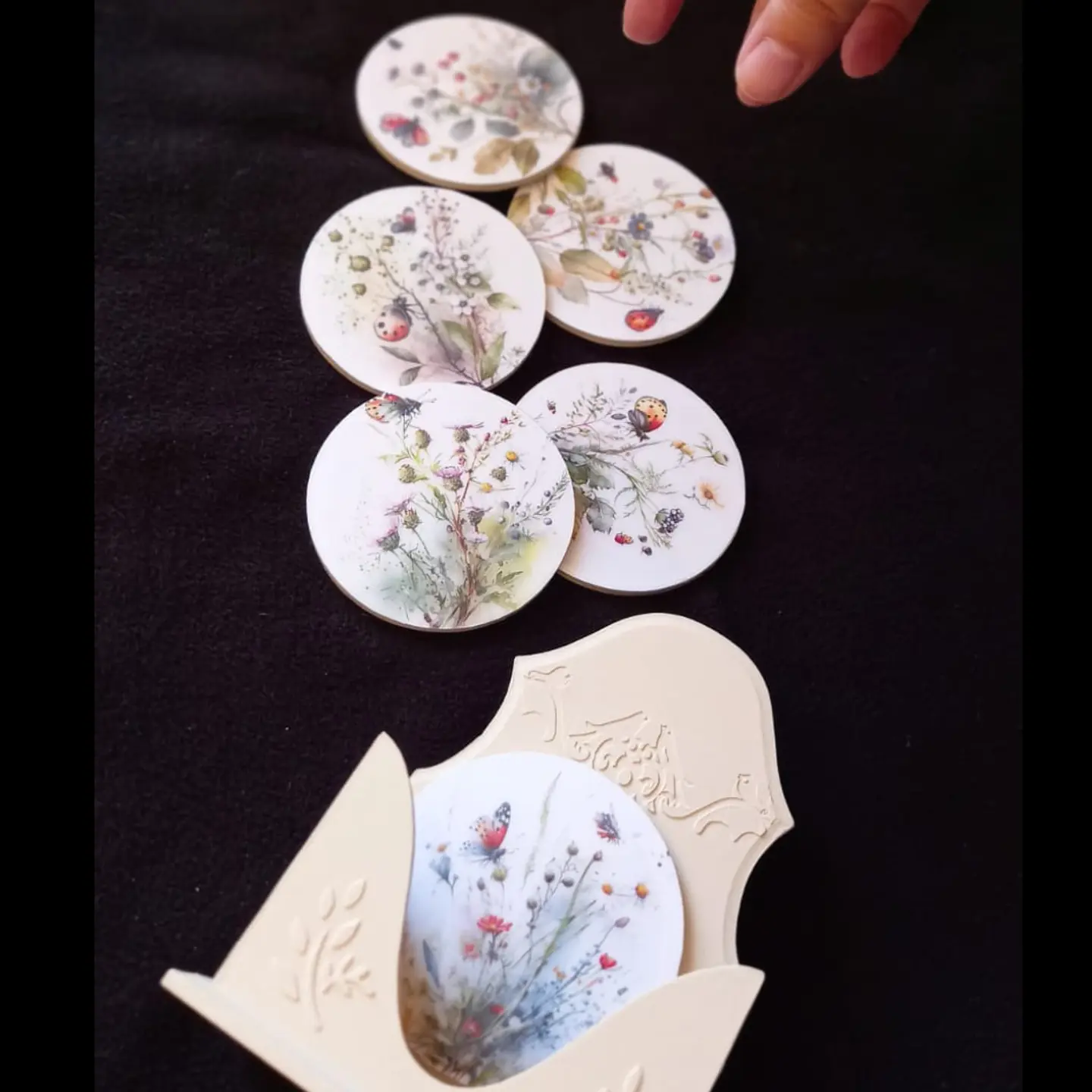 🦋 Lámina para Posavasos — Botánica con Mariposas 🌿 3