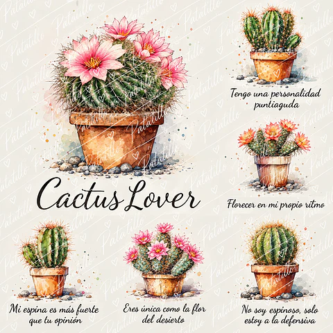 🌵 Lámina para Posavasos — Cactus Lovers 💕